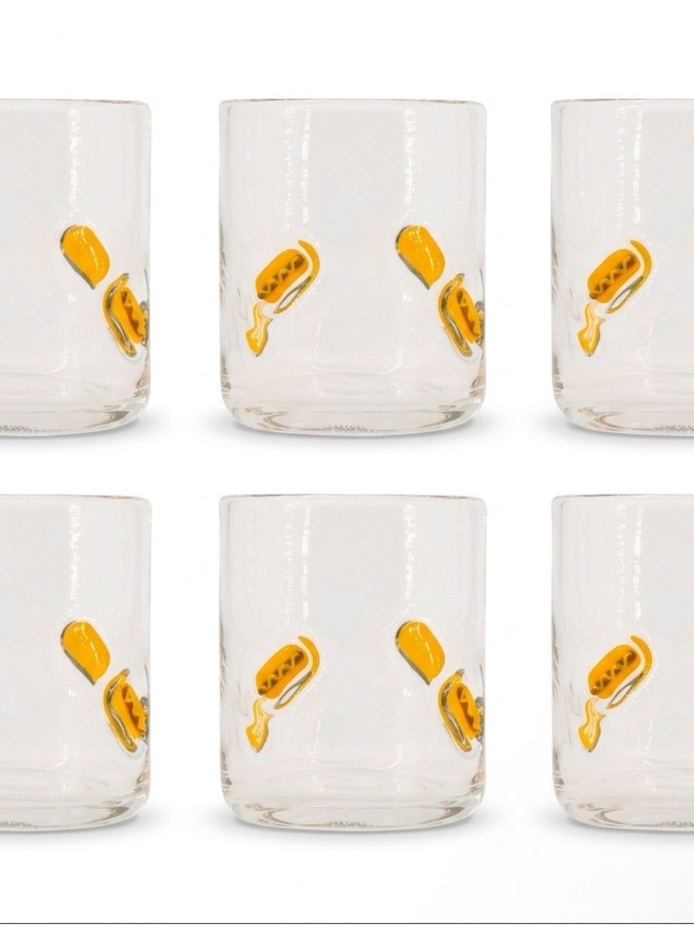 Madison Home Hotdog Glass Tumblers 16oz Case of 6